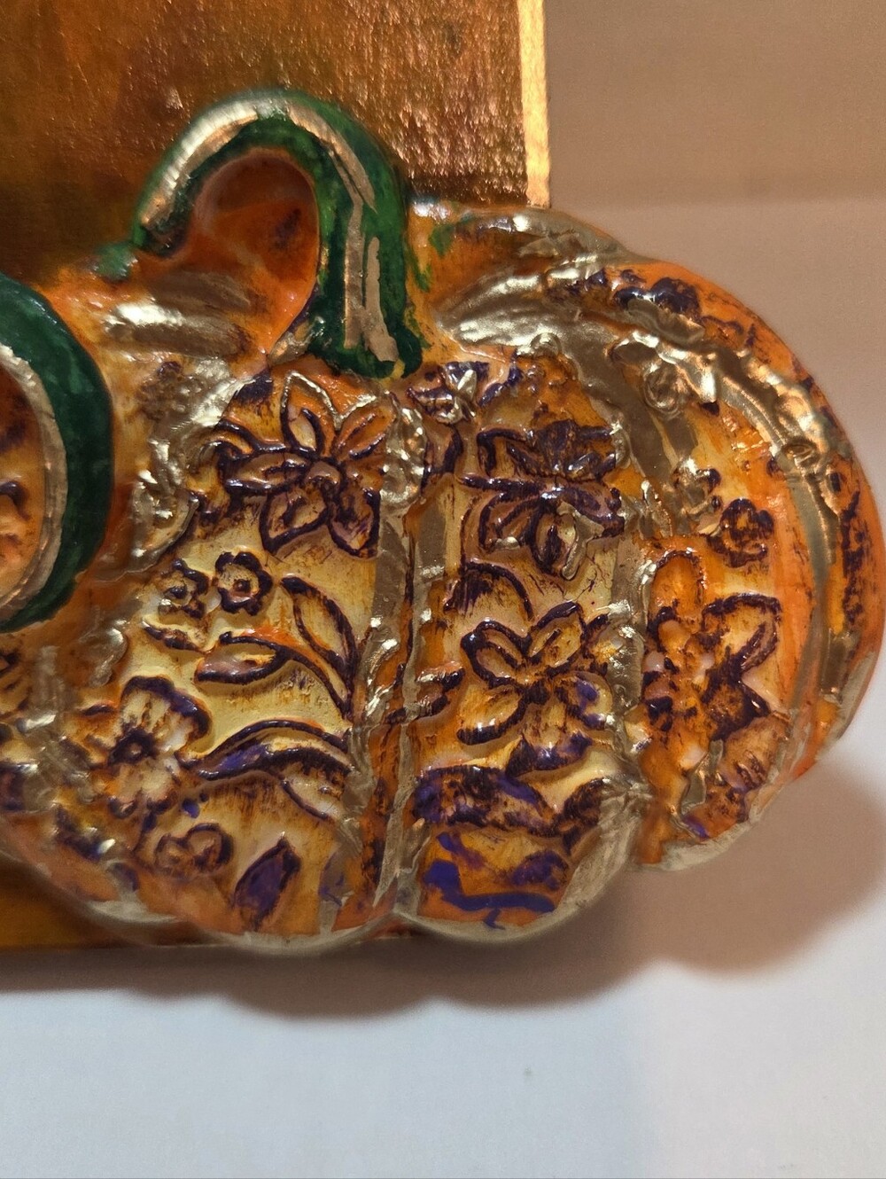3D Handmade Decorative 'Happy Fall Y'all' Pumpkin Desk Sitter or Magnet! - Picture 4 of 14